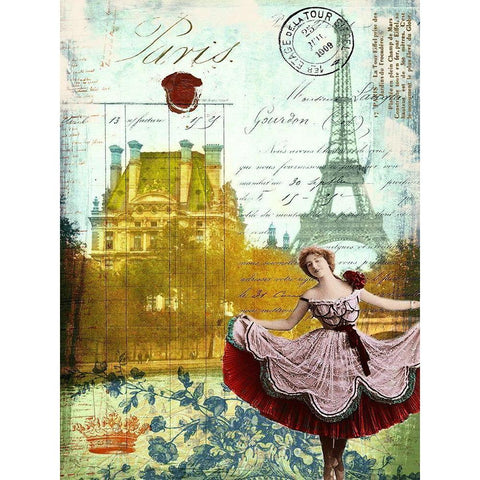 Femme Paris I Black Modern Wood Framed Art Print by Lloyd, Sandy