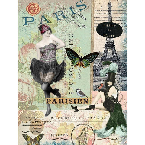 Femme Paris III Black Modern Wood Framed Art Print by Lloyd, Sandy