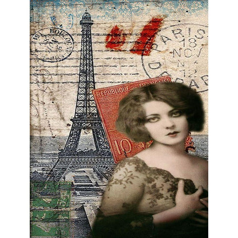 Femme Paris IV Black Modern Wood Framed Art Print by Lloyd, Sandy