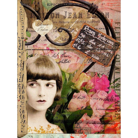 Femme Paris VI Black Modern Wood Framed Art Print with Double Matting by Lloyd, Sandy