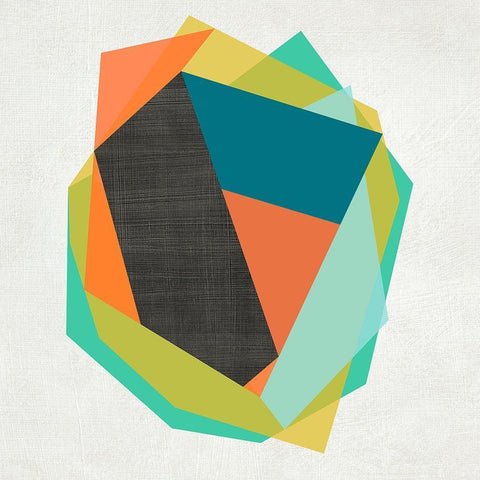 Integer II Black Modern Wood Framed Art Print by Zarris, Chariklia