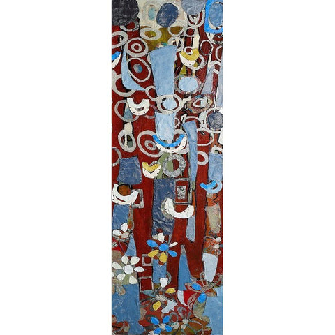 Cut Paper Trees II White Modern Wood Framed Art Print by Ferrell, Erin McGee