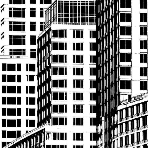 NYC in Pure B and W I White Modern Wood Framed Art Print by Pica, Jeff