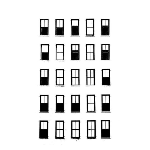NYC in Pure B and W III White Modern Wood Framed Art Print by Pica, Jeff