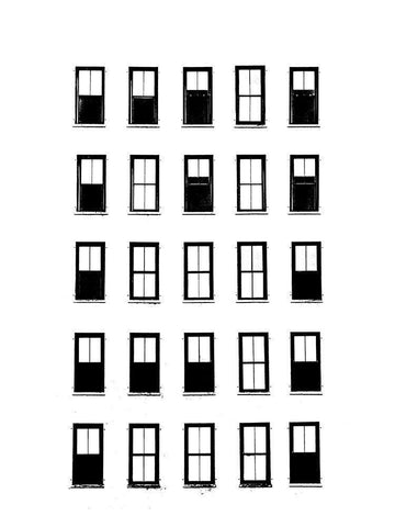 NYC in Pure B and W III White Modern Wood Framed Art Print with Double Matting by Pica, Jeff