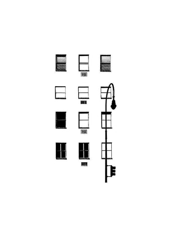 NYC in Pure B and W IV Black Ornate Wood Framed Art Print with Double Matting by Pica, Jeff