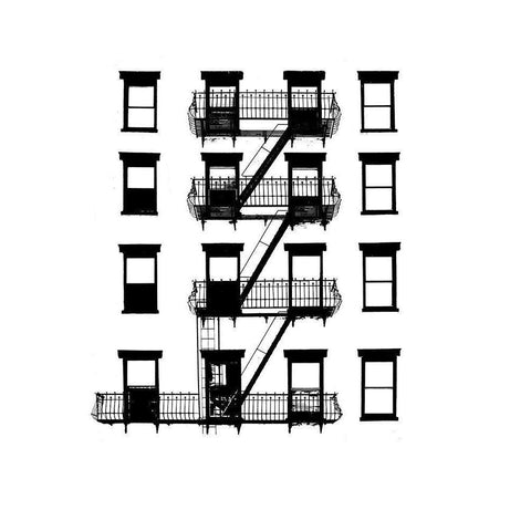 NYC in Pure B and W VI White Modern Wood Framed Art Print by Pica, Jeff