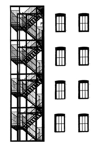NYC in Pure B and W VII Black Ornate Wood Framed Art Print with Double Matting by Pica, Jeff
