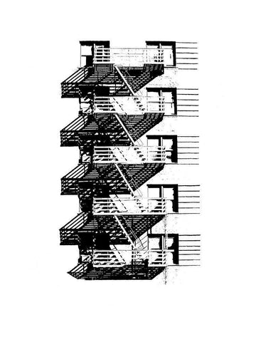 NYC in Pure B and W VIII Black Ornate Wood Framed Art Print with Double Matting by Pica, Jeff