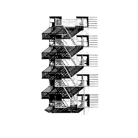 NYC in Pure B and W VIII Black Modern Wood Framed Art Print with Double Matting by Pica, Jeff