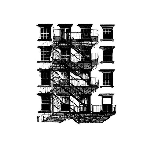 NYC in Pure B and W IX Black Modern Wood Framed Art Print by Pica, Jeff