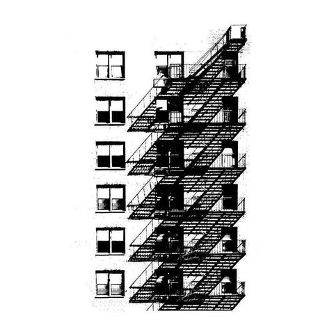 NYC in Pure B and W X White Modern Wood Framed Art Print by Pica, Jeff