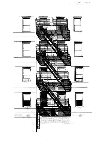 NYC in Pure B and W XI Black Ornate Wood Framed Art Print with Double Matting by Pica, Jeff