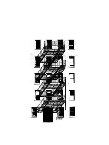 NYC in Pure B and W XIII Black Ornate Wood Framed Art Print with Double Matting by Pica, Jeff