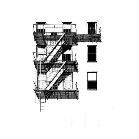 NYC in Pure B and W XIV White Modern Wood Framed Art Print by Pica, Jeff
