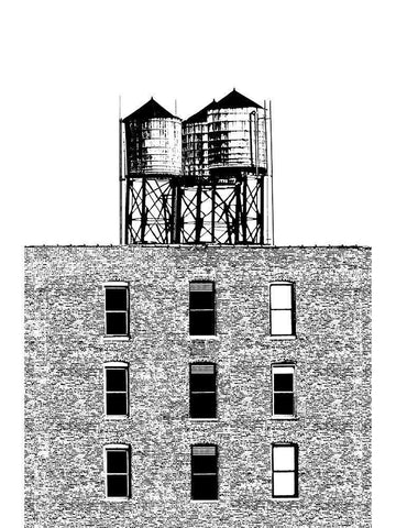 NYC in Pure B and W XVI Black Ornate Wood Framed Art Print with Double Matting by Pica, Jeff