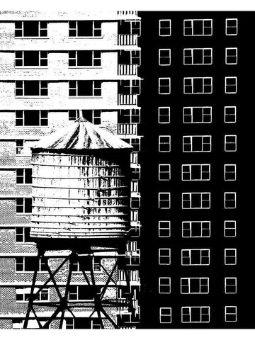 NYC in Pure B and W XVII White Modern Wood Framed Art Print with Double Matting by Pica, Jeff