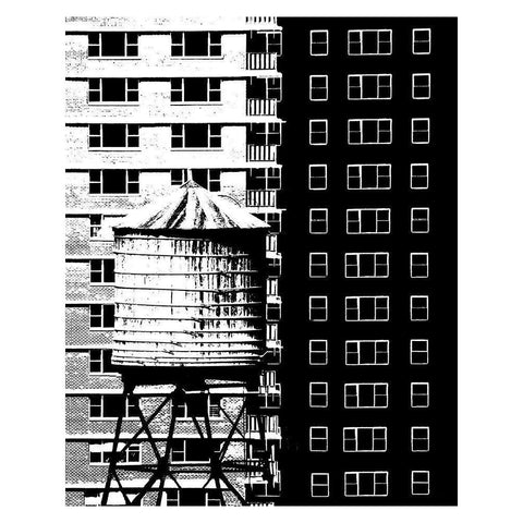NYC in Pure B and W XVII Black Modern Wood Framed Art Print by Pica, Jeff
