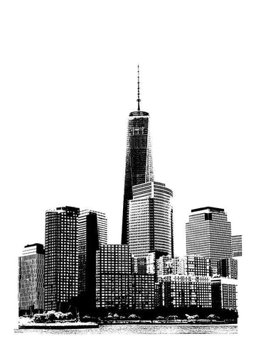 NYC in Pure B and W XIX Black Ornate Wood Framed Art Print with Double Matting by Pica, Jeff