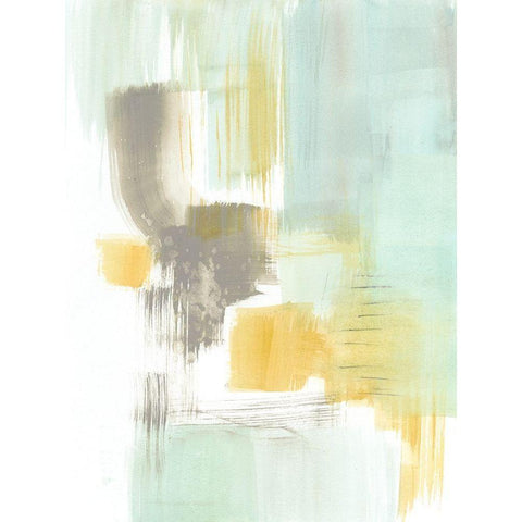 Spa Watercolor Abstract II White Modern Wood Framed Art Print by Goldberger, Jennifer