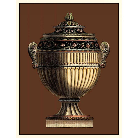 Imperial Urns I Gold Ornate Wood Framed Art Print with Double Matting by Vision Studio