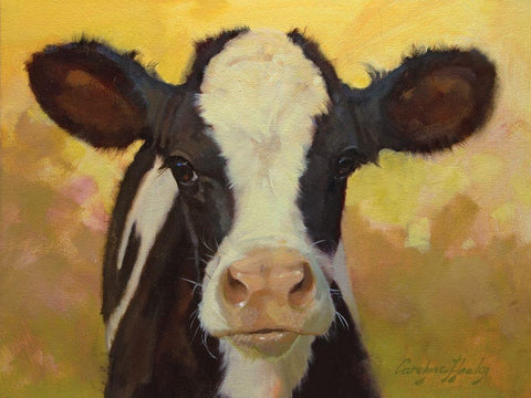 Farm Pals III Black Ornate Wood Framed Art Print with Double Matting by Hawley, Carolyne