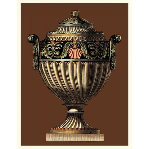 Imperial Urns III White Modern Wood Framed Art Print by Vision Studio