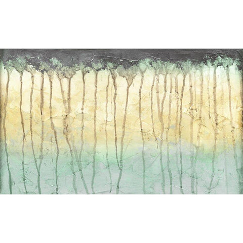 Treeline Light I Gold Ornate Wood Framed Art Print with Double Matting by Goldberger, Jennifer