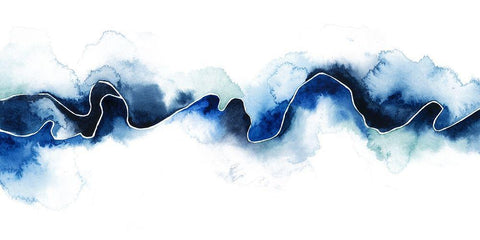 Glacial Break III White Modern Wood Framed Art Print with Double Matting by Popp, Grace