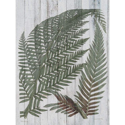 Rustic Greenery I White Modern Wood Framed Art Print by Studio W