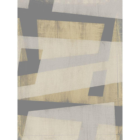 Diagonal Layers I Black Modern Wood Framed Art Print with Double Matting by Goldberger, Jennifer