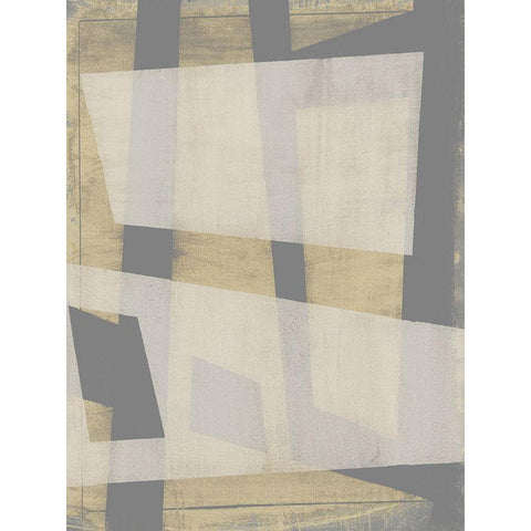 Diagonal Layers II White Modern Wood Framed Art Print by Goldberger, Jennifer