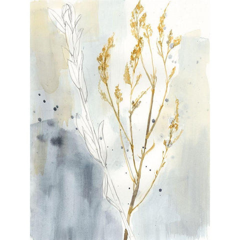 Wild Grass I White Modern Wood Framed Art Print by Goldberger, Jennifer