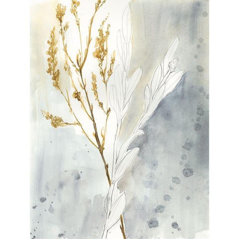 Wild Grass II White Modern Wood Framed Art Print by Goldberger, Jennifer