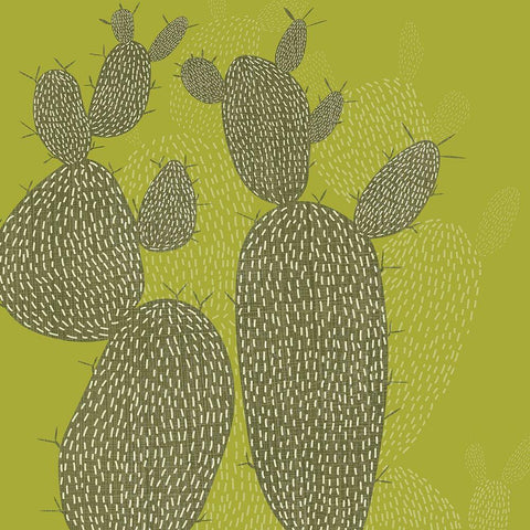 Opuntia I Black Modern Wood Framed Art Print with Double Matting by Zarris, Chariklia