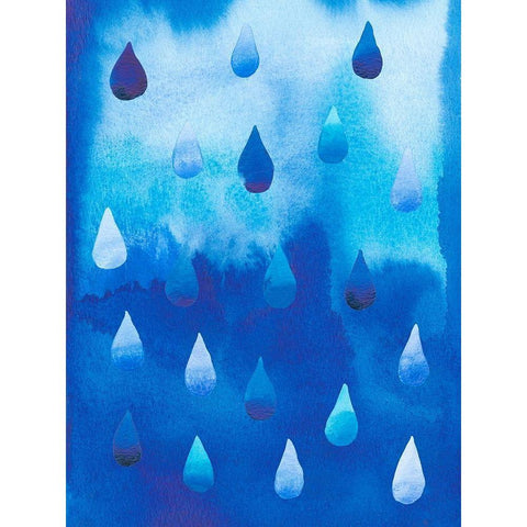 Drip Drop I White Modern Wood Framed Art Print by Ludwig, Alicia
