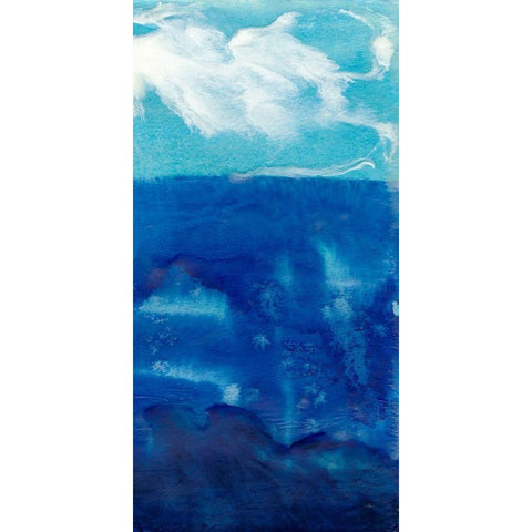 Deep Blue II Black Modern Wood Framed Art Print by Ludwig, Alicia