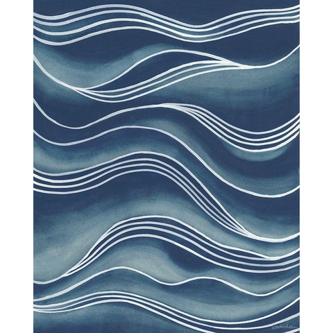 Wind and Waves I Gold Ornate Wood Framed Art Print with Double Matting by Lam, Vanna