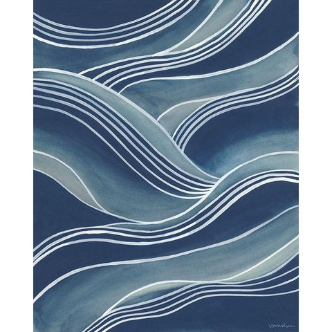 Wind and Waves III Gold Ornate Wood Framed Art Print with Double Matting by Lam, Vanna