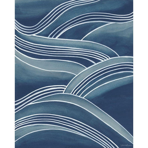 Wind and Waves IV White Modern Wood Framed Art Print by Lam, Vanna