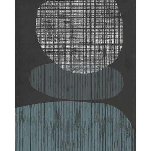 Resting Shapes I Black Modern Wood Framed Art Print with Double Matting by Goldberger, Jennifer