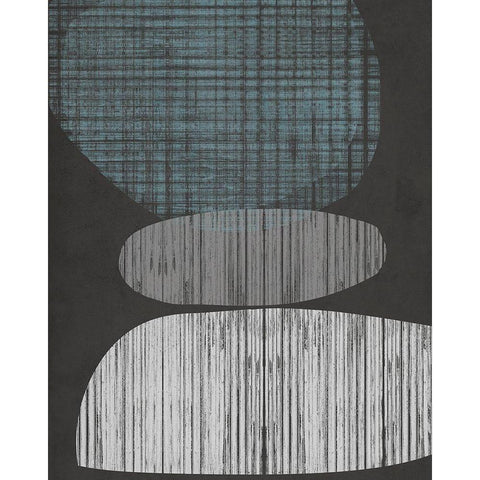 Resting Shapes II Black Modern Wood Framed Art Print with Double Matting by Goldberger, Jennifer