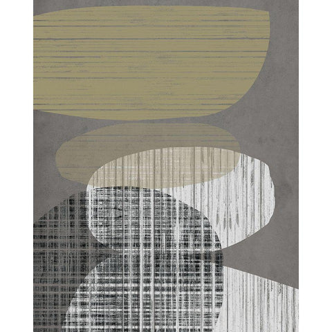 Resting Shapes III Black Modern Wood Framed Art Print with Double Matting by Goldberger, Jennifer