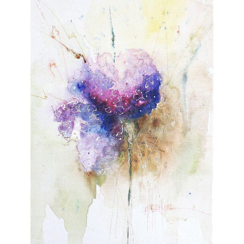 Hortenzzia I White Modern Wood Framed Art Print by Herrera, Leticia