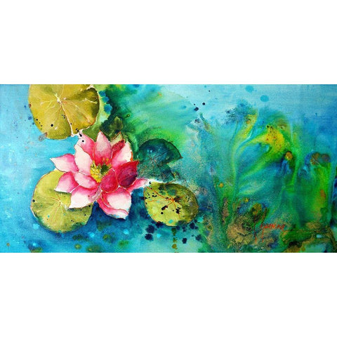 Horizontal Flores VI White Modern Wood Framed Art Print by Herrera, Leticia