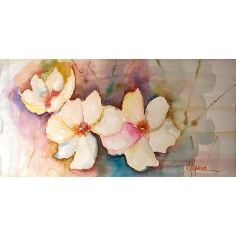 Horizontal Flores VII Black Modern Wood Framed Art Print by Herrera, Leticia