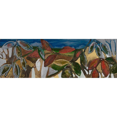 Leaf Panel II Black Modern Wood Framed Art Print by Ferrell, Erin McGee