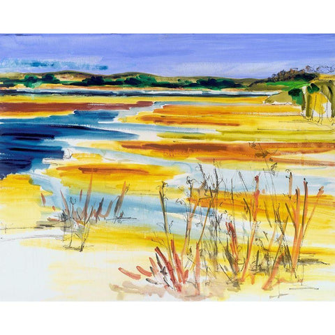 Bright Marsh I Black Modern Wood Framed Art Print with Double Matting by Ferrell, Erin McGee