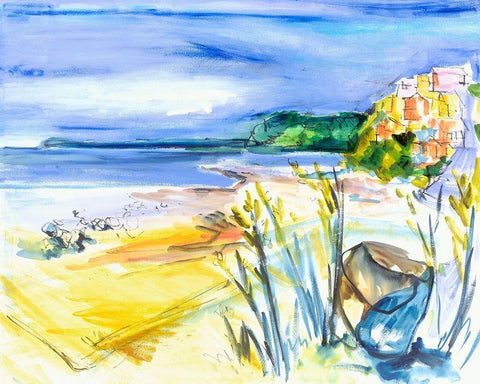 Bright Marsh II Black Ornate Wood Framed Art Print with Double Matting by Ferrell, Erin McGee