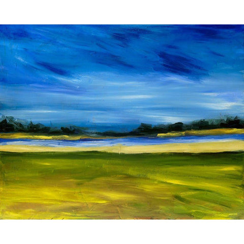 Bright Marsh III Black Modern Wood Framed Art Print with Double Matting by Ferrell, Erin McGee